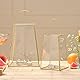 2er Set Kerzenhalter aus Glas mit Goldrand - Elegantes großes und kleines Set für Hochzeit oder Zuhause