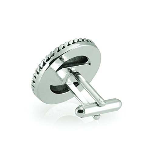 Mancuernillas Liberty Nickel Silvertone Rope Bezel miniatura 2