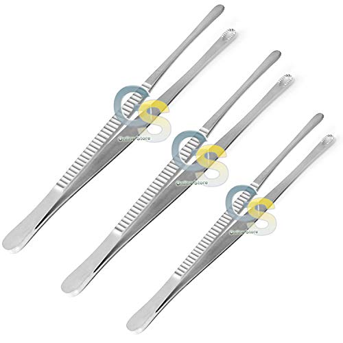 G.S 3 Pieces Russian Tissue Forceps 6'+8'+10'