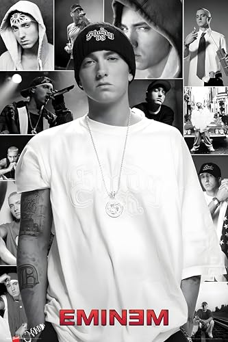 Street Art Eminem Poster Music Concert Rap Hip Hop Marshall Bruce Mathers III Wall Art Home Decor Print A4