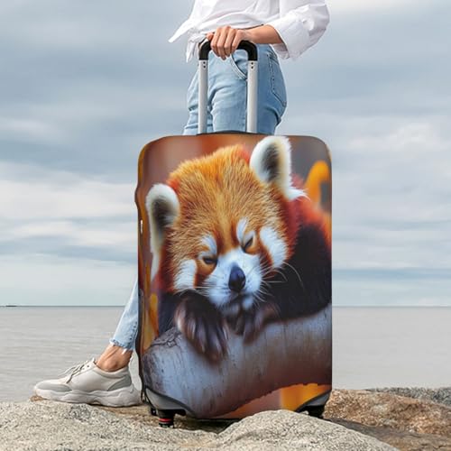 Sleeping Little Panda Durable Luggage Cover Suitcase Protector Anti-Scratch Luggage Cover Fits 18-32inch Luggage, Black, Small3
