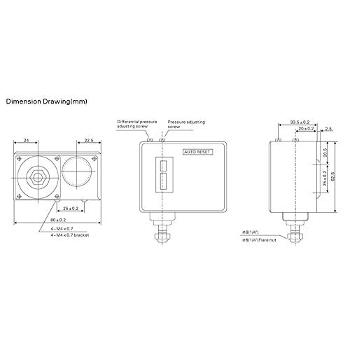 YWBL-WH G1 / 2 '' Interruptor de presión, Control de presión electrónico Bomba de agua de aire Compresor Controlador de presión