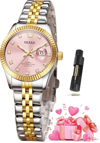 Image of OLEVS Watches for Women Luxury Elegant Stainless Steel Waterproof Luminous Diamond Women's Fashion Watch Ladies Watches for Small Wrists