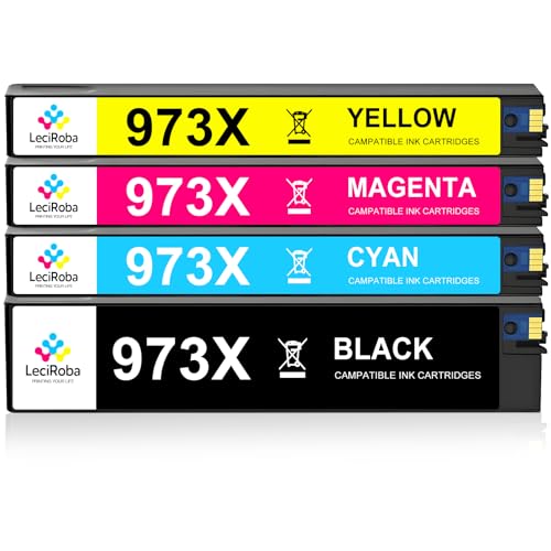 LeciRoba 973X Tinta para HP 973X 973X Cartuchos de Tinta para HP PageWide Pro 452dw 452dn 477dw 477dn 577z 577dw 452dwt 477dwt PageWide 552dw Managed P55250dw P55750 dw P57755 Impresora multifunción