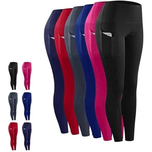 Leggings for Women with Pockets High Waisted Tummy Control Yoga Pants Skin Friendly Workout Running Athletic Pants