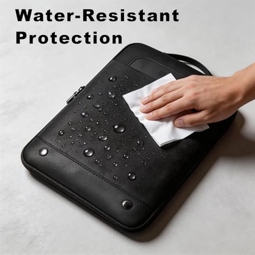 Image of Golden Wolf Laptop Sleeve with Handle Water-Resistant Polyester | Shockproof Padded, Compatible with Laptop /MacBook Upto 14.3 Inch, 2 Compartments for Computer /Accessories