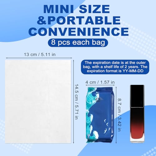 Image of 192 PCS Mini Travel Size Wet Wipes,Hand Wipes Travel Size for Adults,Kids | Small Unscented Hypoallergenic Wet Wipes Alcohol-Free for Sensitive Skin, Travel, Restaurants & Barbecue