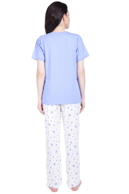 Image of Bedtime story Cotton Night Suit for Women Girls | Women's Cotton Printed Pant & Top Night Suit Set Pyjama Set Sleepwear Nightwear Nightdress Loungewear