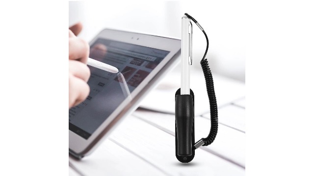 Penna Stilo Universale Con Testina In Silicone - Per Touchscreen Capacitivi (Cellulari E Tablet), Colore Bianco/Nero - 2