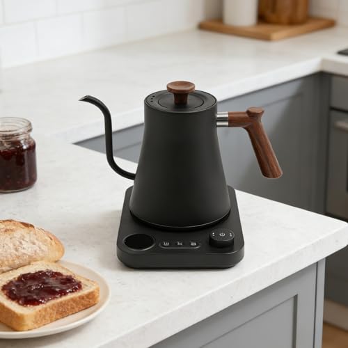 Tetera eléctrica colibrí 0.9L 1200W para café y té negra miniatura 7