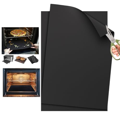 Joyclick - Fodera per forno grande e resistente, confezione da 2 pezzi, in teflon per il fondo del forno per gas, forni elettrici e ventilatori