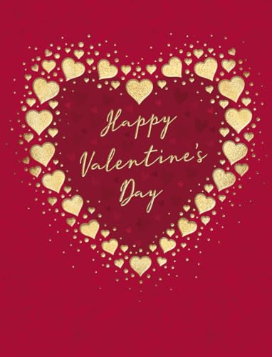 Piccadilly Greetings Carte de Saint Valentin, Happy Valentine's Day, cœur – 20,3 x 15,2 cm