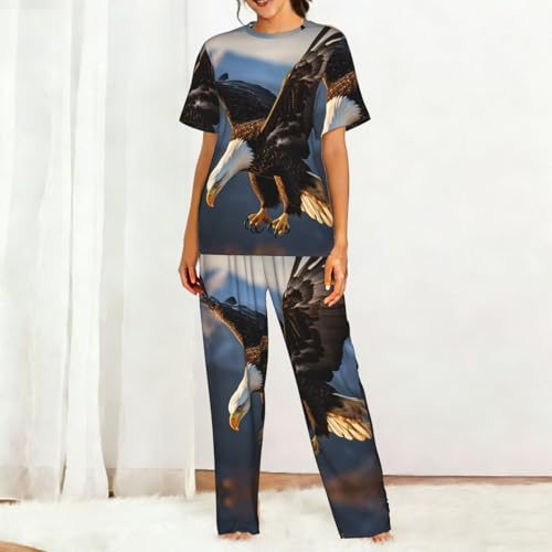 Pijama de mujer con diseño de águila confeccionado para noches confortables de alta calidad 3