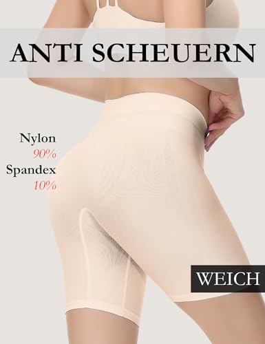 Yeblues Unterhosen Damen Shorts Kurze,3er Pack Anti Scheuern Unterhose für unter Kleider,Hohe Taille Frauen Panties Damenunterhosen