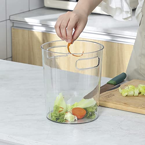 Anyoifax T30002 Small Trash Can Plastic Wastebasket 1.5 Gallon Round Garbage Container Bin thumb #2
