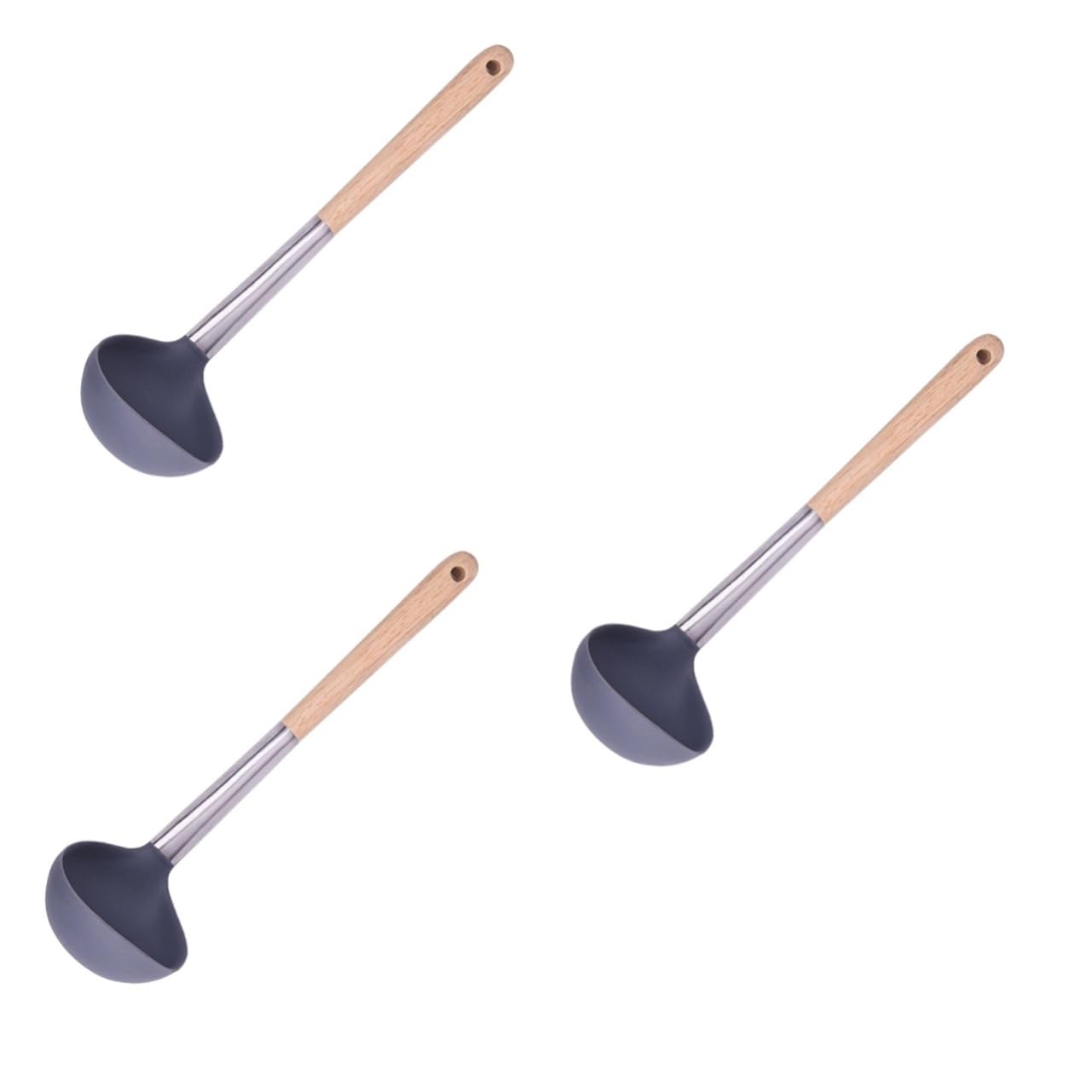 Amosfun 3 Pz cucchiaio per servire il cibo Cucchiaio da zuppa cucina strenna di natale da ristorante strenne natale per cucinare per zuppa Di legno
