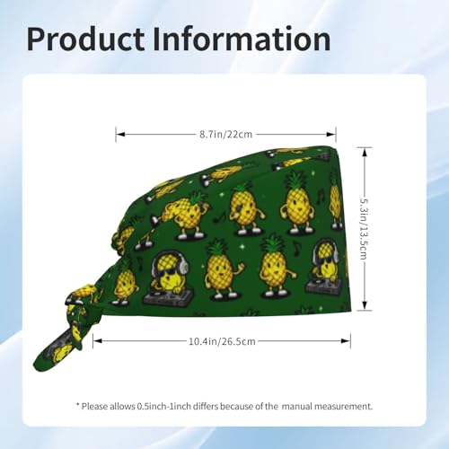 Image of Adjustable Scrub Cap with Sweatband, Breathable Working Hat for Men /Women