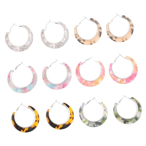 Boucles d'oreilles en argent sterling : le coffret de 6 paires C-Hoops, un cadeau idéal pour elle