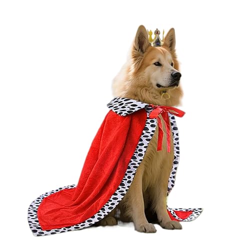 Disfraz King Halloween para Perros Grandes Rojo miniatura 2