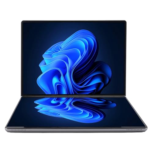 13,5 Zoll Touchscreen Laptop, N100 CPU, DDR5 16G, 512GB ROM, 180° Faltbarer Business Laptop mit 2,5K HD Bildschirm, Virtueller Touch Tastatur, Webcam, WLAN, BT,
