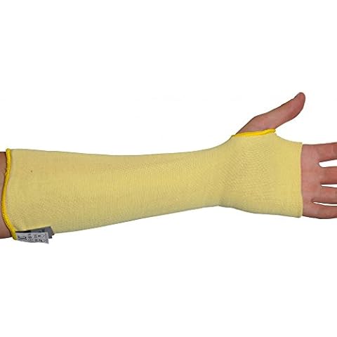 Ultimate Industrial KKSL-14 KKSL Kevlar Cut Resistant Sleeve Single Sleeve, 14 Inches, Yellow Cover