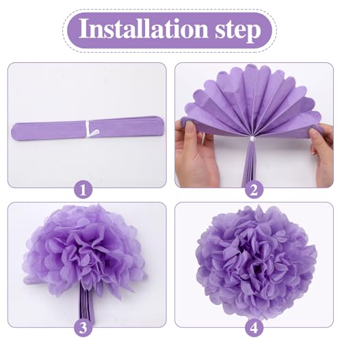 Image of BestoFun 16PCS Mexico Party Decorations Tissue Paper Flowers Pom Poms - Vibrant Multicolor Decorations for Fiesta, Cinco de Mayo, Birthday, and Mexican Themed Parties