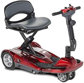 EV Rider Transport AF Plus - Compact Lightweight Automatic Folding Mobility Scooter - Airline Approved - 49 lbs Total (Red)
