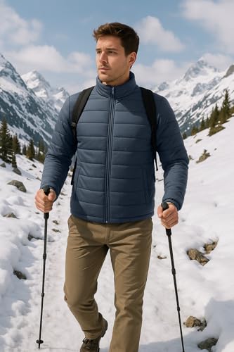 Image of URBAN BUCK Packable Puffer Jacket for Men Lightweight Winter Windproof & Water Repellent Hiking Jackets