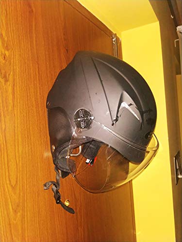 Image of Helmet Holder Wall mountable Multipurpose Keys Biker Jacket Cap Rain-Coat Job ID Card Office Bag Laptop Bag Handbag Back Pack Umbrella Helmet Hanger Xtra Turn Grey Color Model Pack of 1
