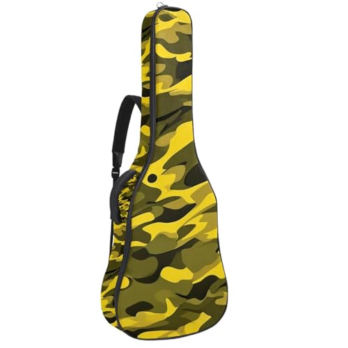 Housse pour guitare acoustique de 101,6 cm motif camouflage bleu imperméable