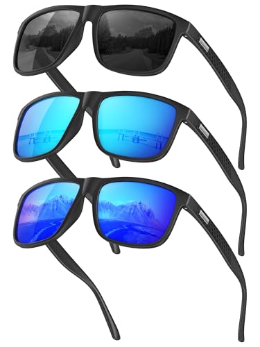 CIFOYA Sunglasses-for-Men Polarized Mens Sunglasses: Retro Sun glasses with UV Protection for Driving Fishing Golf
