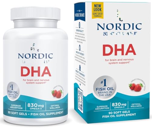 Nordic's DHA, 830 mg, Strawberry, 90 Softgels