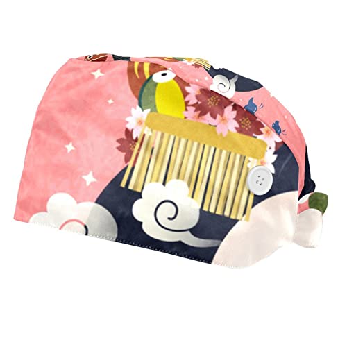 Chapeaux bouffants JDEZ 2PCS avec bandeau anti-transpiration pour travail