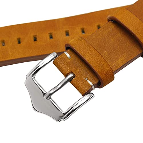 Bracelet montre cuir véritable hypoallergénique boucle acier 22mm