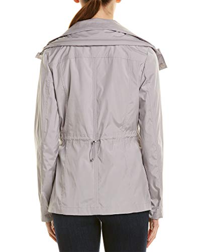 Cole Haan Women's Short Packable Rain Jacket, Pearl Grey, X-Large #TOP1