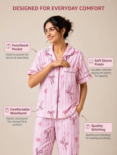 Image of MAU ANUBE Women's Cotton Korean 2pc Night Suit Set