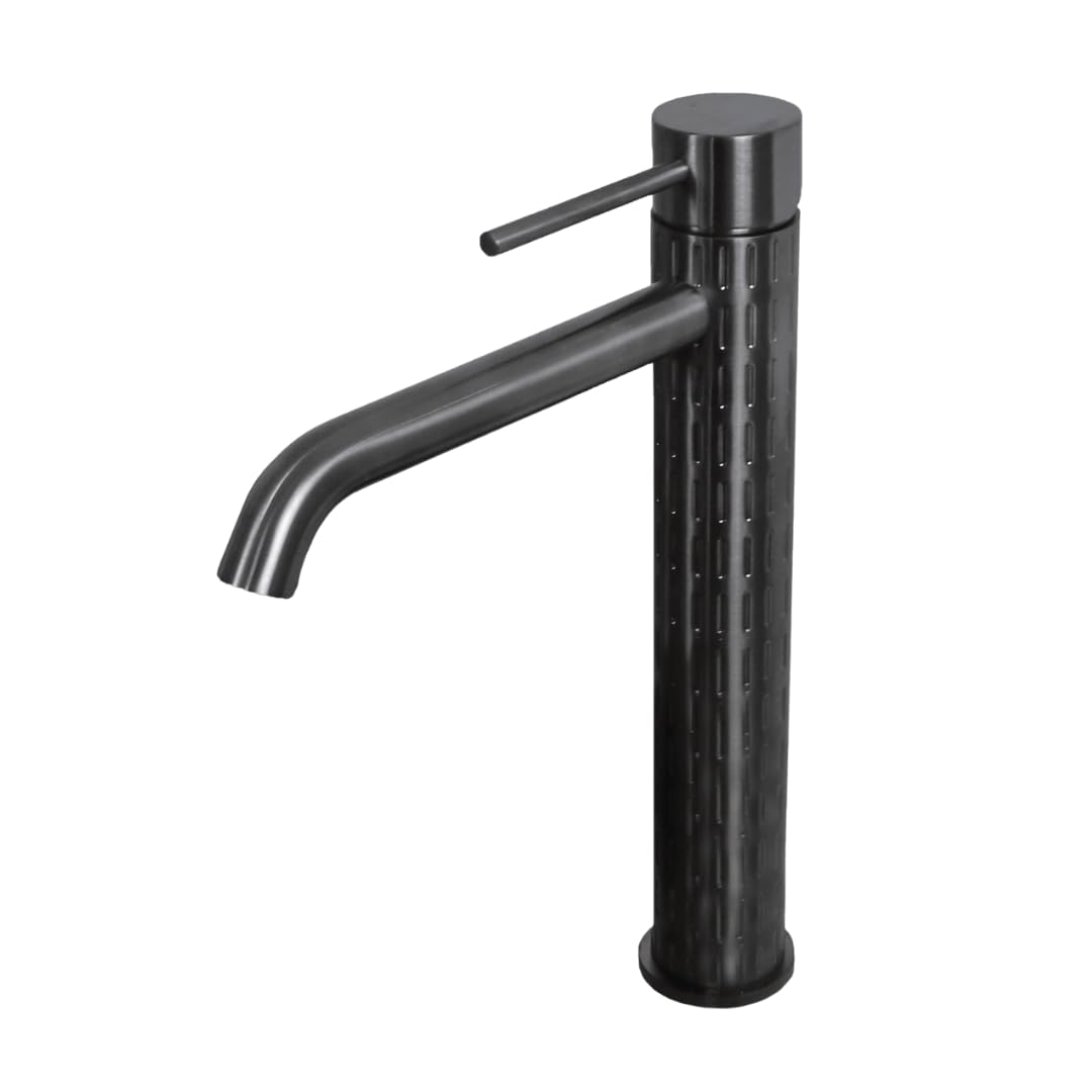 Mitigeur lavabo haut Essebagno Architek finition haut de gamme gris gun métal