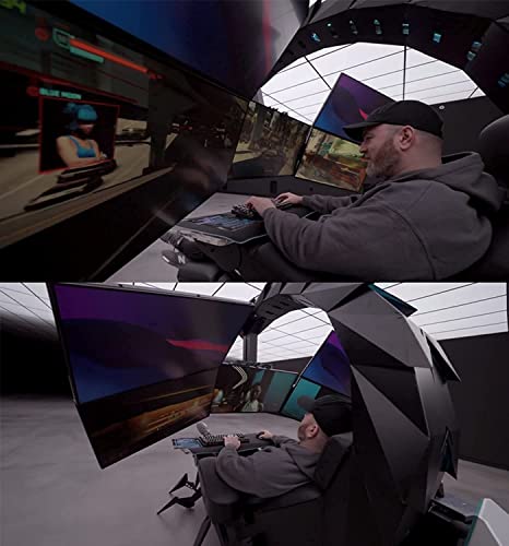 Gaming Chair Comfortable Luxury Gaming Chair Ergonomic Computer Cockpit Chair Comfortable Racing Simulator Game Chair with Hanging 3 Screens C