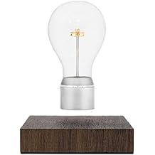 Flyte Manhattan Levitating Magnetic LED Light Bulb with Walnut Wood Base, Floating Magic Desk Lamp, Energy Efficient Edison for Office, Bedroom, or Desktop Lighting