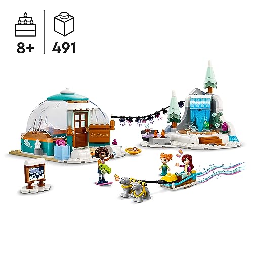 Friends Vacanza in Igloo con Tenda da Campeggio, 2 Cani da Slitta, Mini Bamboline e Accessori, Giochi Invernali con la Fantasia per Bambine, Bambini, Ragazze e Ragazzi da 8 Anni in su 41760 - Lego - Immagine 1