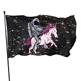 Astronaut Unicorn Flag 3x5 Ft Outdoor Indoor With Grommet Garden Yard Banner Decorative Sign