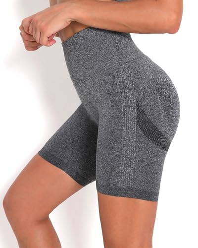 Image of Women's Gym Shorts Booty Scrunch High Wasit Seamless Sports Shorts Workout Push Up Shorts Cycling Fitness Running Shorts