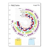 generic Habit Tracker Inserts for 7, 8, 9 and 11 Disc Planners, Habit Log, Monthly Habit Planner for...
