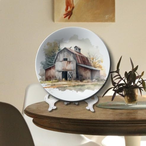 Adorvue Set of 3 Country House Ceramic Decorative Wall Plates For Home Decoration Show Pieces & Wall Accessories For Living Room, Bedroom, Drawing Room, Housewarming, Anniversary, Return Gift 8″