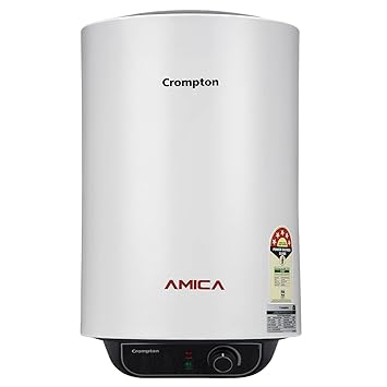 Crompton Amica 15-L 5 Star Rated Storage Water Heater with Free Installation and Connection Pipes (White)