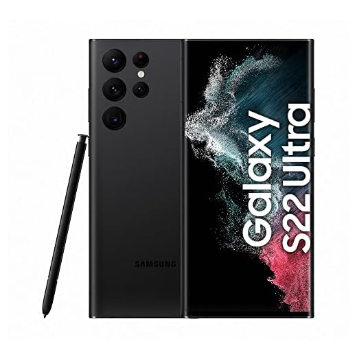 Samsung Galaxy S22 Ultra, Téléphone mobile 5G 256Go Noir, sans carte SIM, smartphone Android, S Pen, Version FR