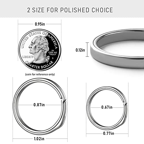 Image of TISUR Titanium Key Chain Rings, Heavy Duty Keychain Rings