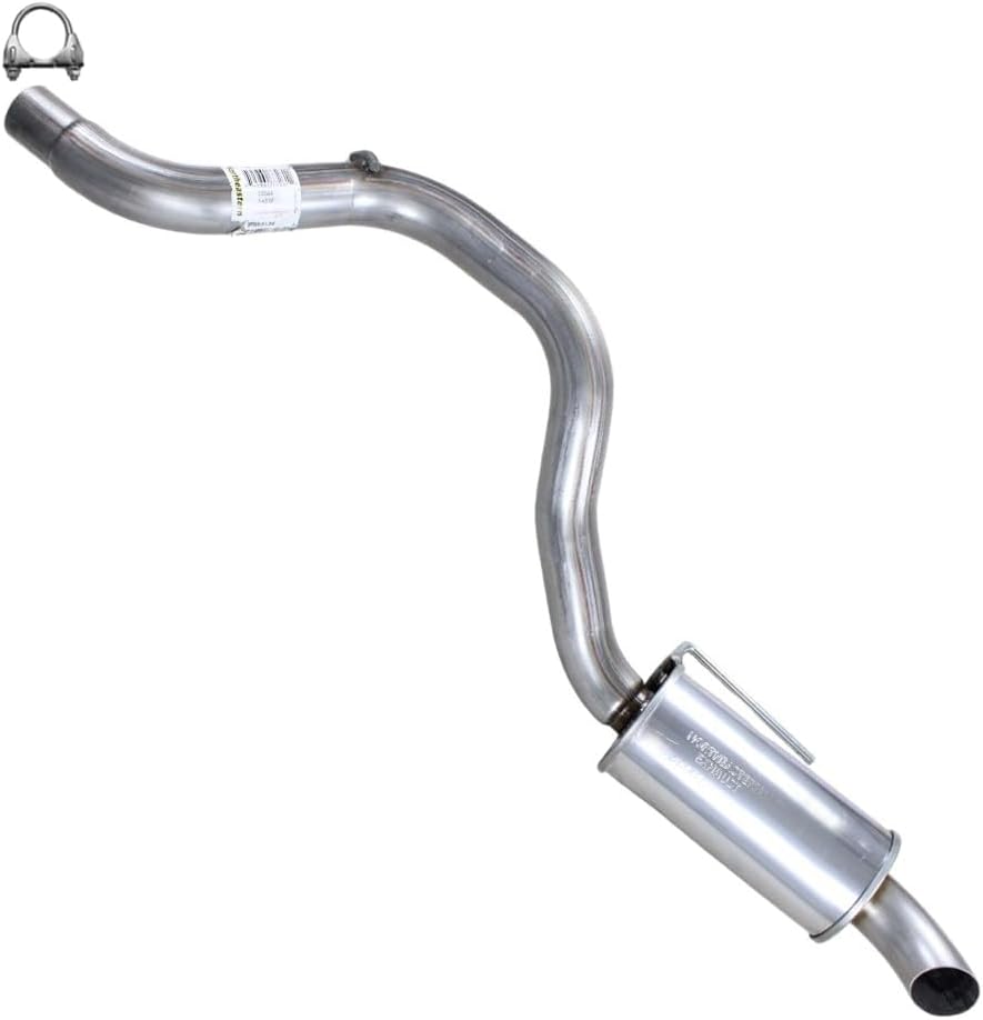 Exhaust Resonator Tail Pipe Compatible for 2007-2011 Dodge Nitro 3.7L | 2008-2012 Jeep Liberty 3.7L | Stainless Steel | NortheasternExhaust | Free Clamp Included | Direct-Fit Replacement