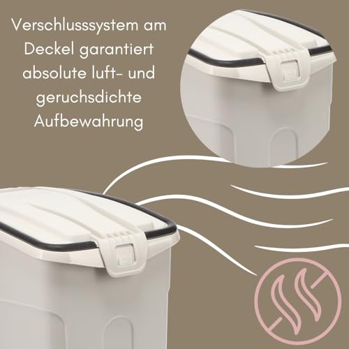 GarPet Futtertonne Luftdicht mit Deckel Futtertonne Hund Katze Hundefutter Aufbewahrung Trockenfutter Aufbewahrung Futterbox Hund Hundefutter Box 13 L