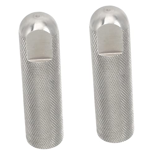 SUPVOX 1pair Stainless Steel Bike Pegs for Mountain and Road Durable Cycling Pedals Non-Slip Grooves Fit for Adults and Replace Old Broken Pedals